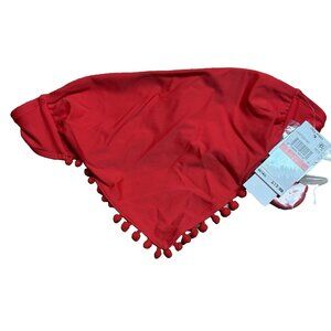 Hula Honey Swimtop Women's Size XS Red Strapless w/ Optional Halter Strap NWT